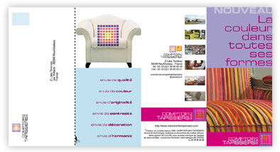   DEPLIANT MAILING COUPON-REPONSE POUR LE COMPTOIR DES TAPISSIERS